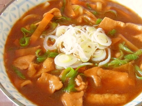 ねぎたっぷりの豚カレーうどん